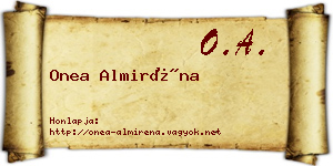 Onea Almiréna névjegykártya